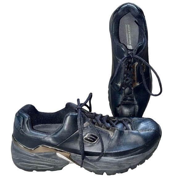 Skechers Mens Sport Performance Athletic Shoes Size 11.5 Black No Wear On Treads - Picture 2 of 10